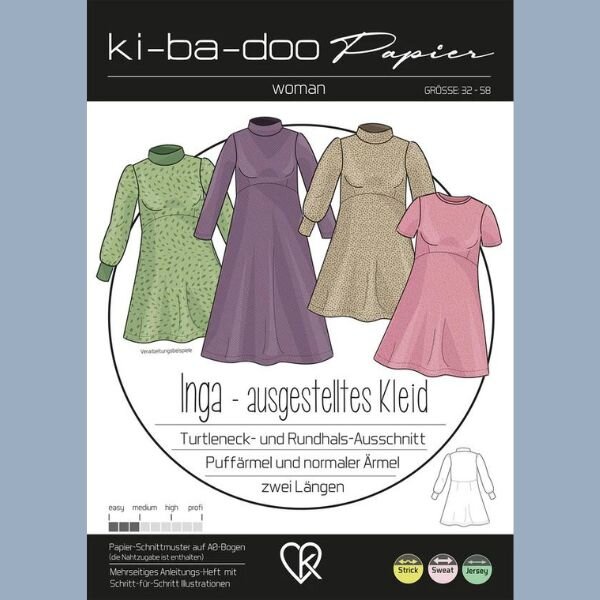 Papierschnittmuster, Ki-ba-doo, Kleid Inga